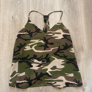 Y2k wet seal camo halter top